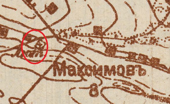 lokalizacja cmentarza w Maksymowie