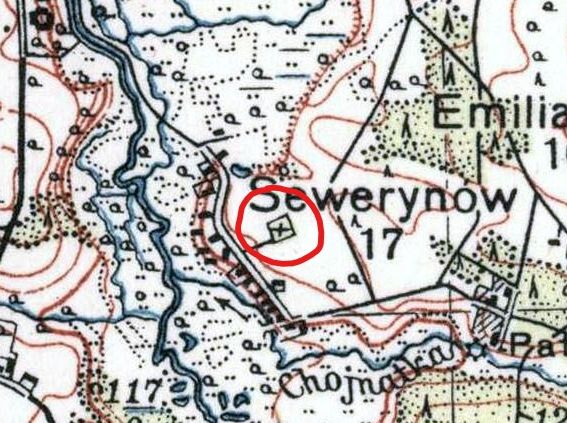 lokalizacja cmentarza w Sewerynowie