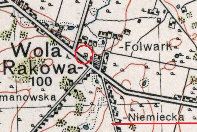 lokalizacja cmentarza Wola Rakowa